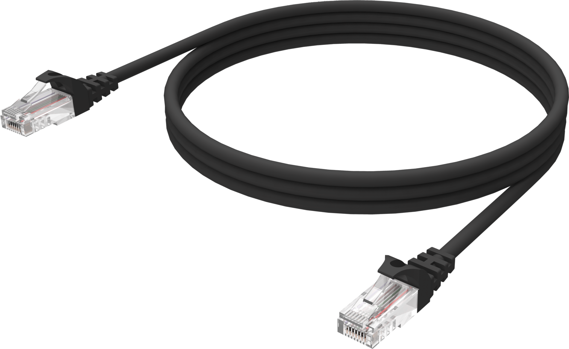 Vision 2m Black CAT6 UTP cable (TC 2MCAT6/BL)