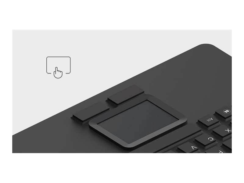 KeySonic KSK-5230 IN Kabelgebundene USB-Tastatur UK QWERTY Touchpad Wasserdicht Schwarz