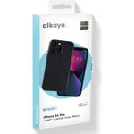 alkaya LUCID MagSafe Schutzhülle Intelligentes Leder iPhone 16 Pro schwarz - (Schutz-)hülle (CS-20176)