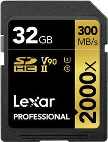 Lexar Professional 2000x Speicherkarte 32 GB SDXC Klasse 10 UHS-II (LSD32GCB2000R)