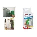 tesa On & Off Klettband, 20 mm x 2,5 m, schwarz selbstklebend, schnelles fixieren und schnelles ablösen - 1 Stück (55225-00000-02)