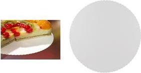 PAPSTAR Tortenunterlage "pure", rund, 300 mm, weiß, 10er aus 100% Frischfaserkarton, mit gezacktem Rand, ohne - 1 Stück (81195)