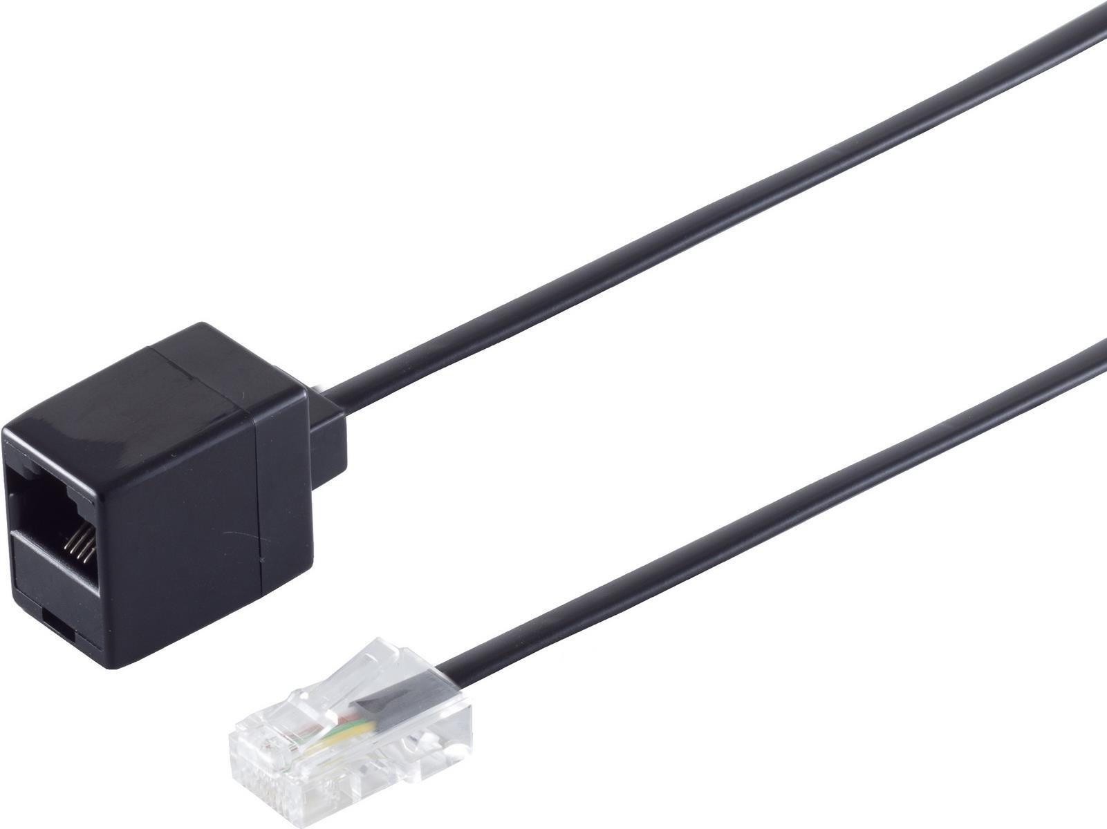 ShiverPeaks S/CONN maximum connectivity Modular RJ ISDN Telefon-Verlängerung-Western-Stecker 8/4 auf Western-Kupplung 8/4, 10,0m (70230-8/4)