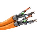 Goobay CAT 7A Duplex-Netzwerkkabel S/FTP PiMF orange - Kupferleiter CU AWG 23/1 (75714)