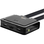 Lindy 2 Port HDMI 18G, USB Type C, USB 2.0 & Audio Cable KVM Switch (42347)