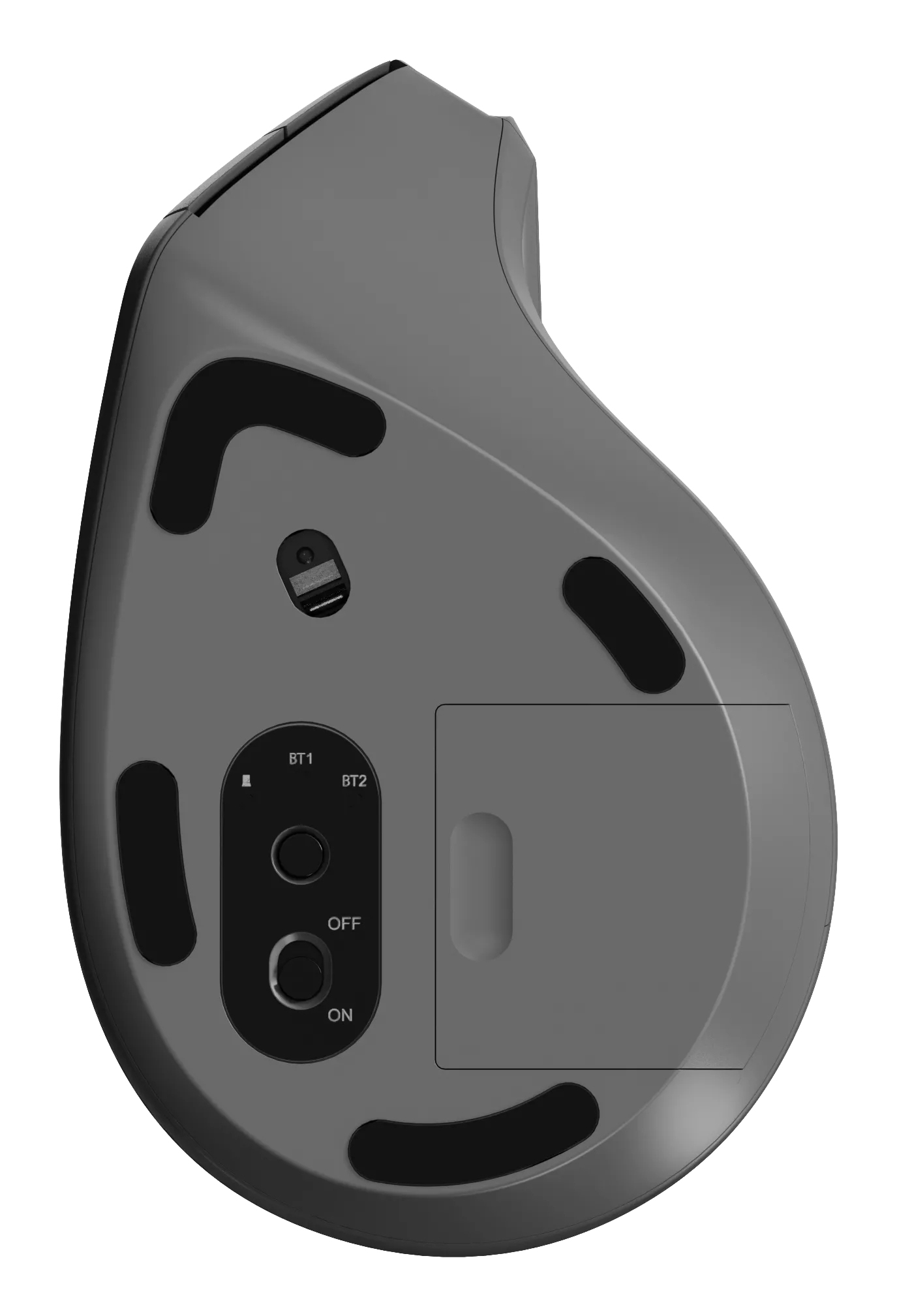 Rapoo EV310M Ergonomische Maus 2400 DPI Dunkelgrau