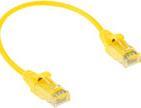 ACT Yellow 1.5 meter LSZH U/UTP CAT6 datacenter slimline patch cable with RJ45 connectors CAT6 U/UTP SLIMLINE YL 1.50M (DC9851)