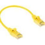 ACT Yellow 1.5 meter LSZH U/UTP CAT6 datacenter slimline patch cable with RJ45 connectors CAT6 U/UTP SLIMLINE YL 1.50M (DC9851)