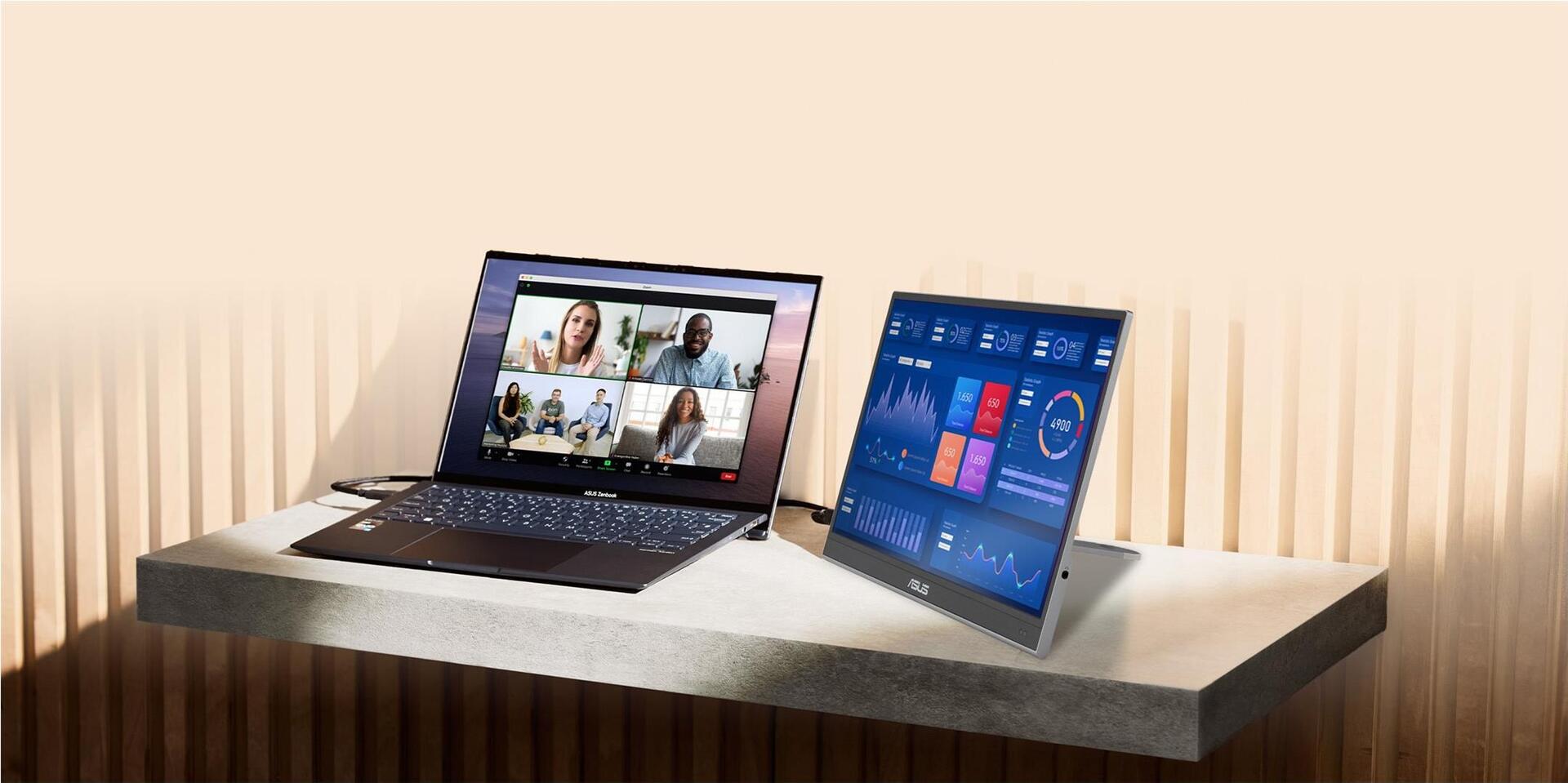 ASUS ZenScreen MQ16AHE Computerbildschirm 39,6 cm (15.6") 1920 x 1080 Pixel Full HD OLED Silber (90LM07SV-B02170)