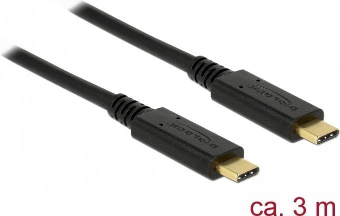 Delock USB 2.0 Kabel Type-C zu Type-C 3 m PD 5 A E-Marker (83325)