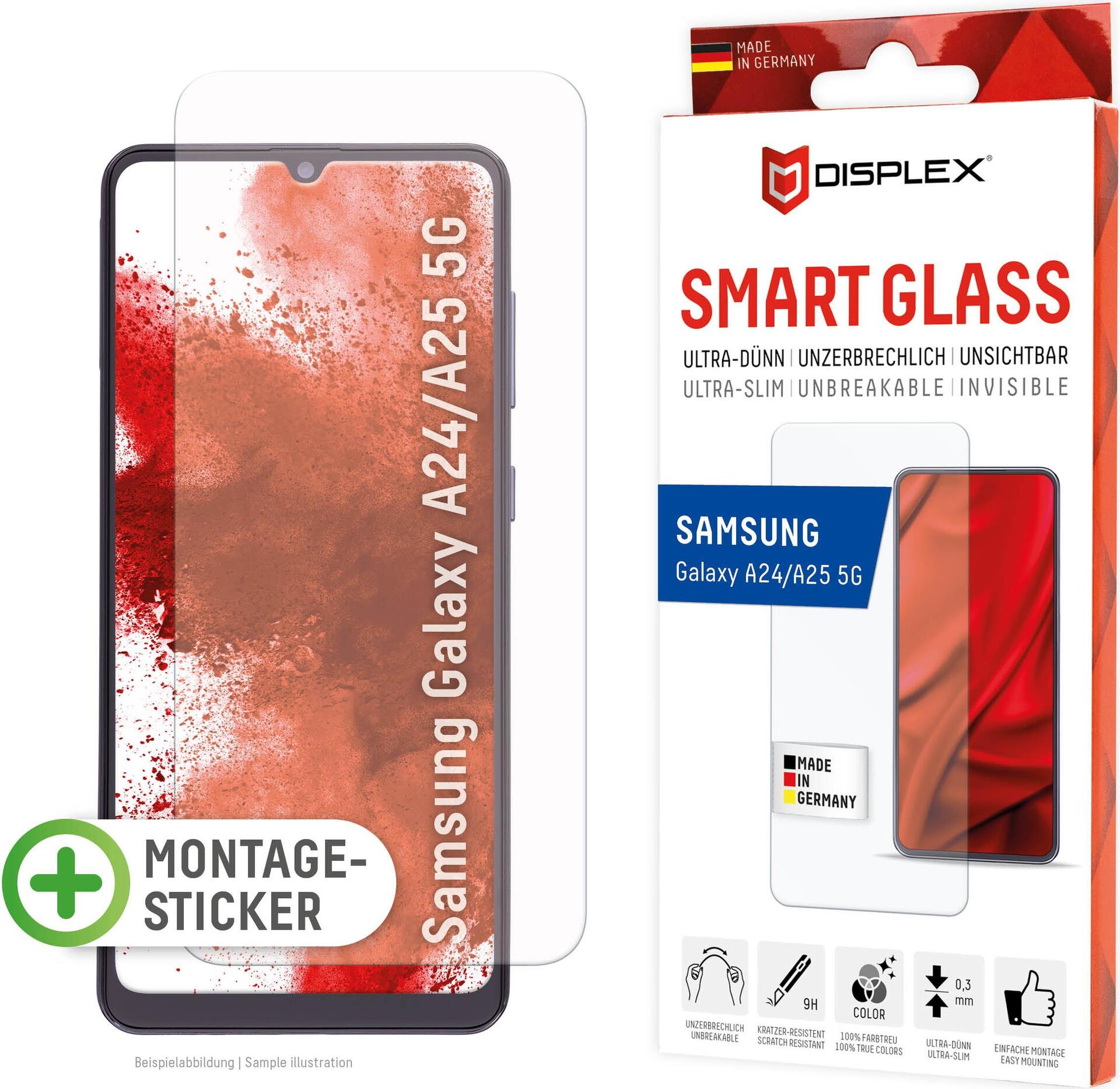 Displex Smart Glass (9H) für Samsung Galaxy A24/A25 5G (01836)