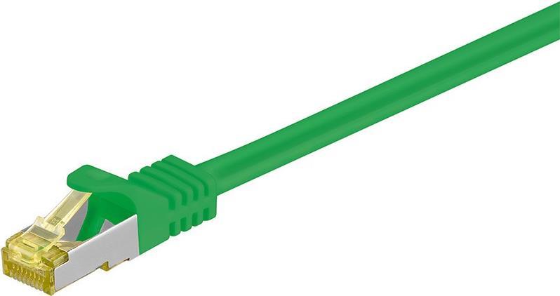 DSIT RJ45 Netzwerkkabel S/FTP (PiMF), mitCat.7 Rohkabel, Grün, 0,25m (DC-73-002)