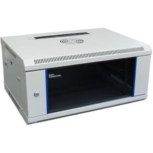 19" Wandgehäuse, 4HE, lichtgrau (RAL7035) 600 x 450mm, fertig montiert, Good Connections® (GC-R0001)