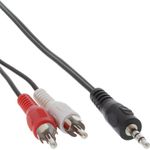 Cinch/Klinke Kabel 2x Cinch Stecker an 1x 3,5mm Stereo Klinkenstecker (89939)