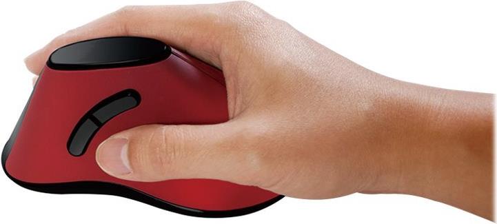 Logilink Typhoon Ergonomic Vertical Maus Funk 2.4 GHz Rot