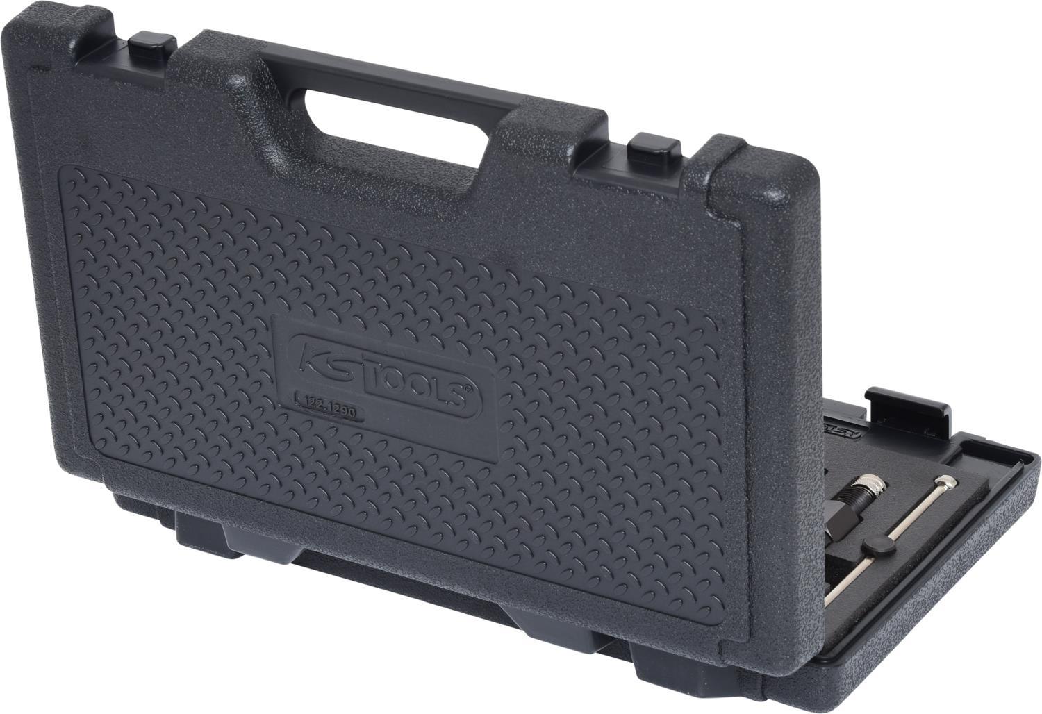 KS TOOLS FLAREFIX 1 Universal-Bremsleitungs-Bördelgerät-Satz mit Hydraulik-Spindel, 16-tlg. (122.1290)