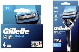 Gillette Rasierer Proshield Chill, inkl. 1 Klinge Rasierer mit 5 Anti-Reibungsklingen für eine gründliche, - 1 Stück (8001090616289)