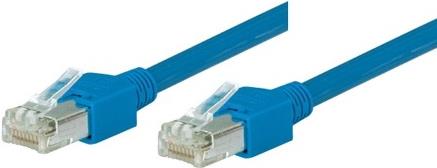 Patchkabel SF/UTP, Cat 5e, blau, 3.0 m halogenfrei, mit Draka-Kabel und Hirosesteckern TM11 (bisherige Bezeichnung S/FTP) (71303B)