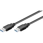 Wentronic Goobay USB 3.0 SuperSpeed Kabel, Schwarz, 5 m - USB 3.0-Stecker (Typ A) > USB 3.0-Stecker (Typ A) (96117)
