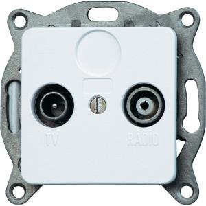 Kopp Einsatz TV-, Radio-Steckdose Europa Arktis-Weiß, Matt 110213082 (110213082)