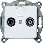 Kopp Einsatz TV-, Radio-Steckdose Europa Arktis-Weiß, Matt 110213082 (110213082)