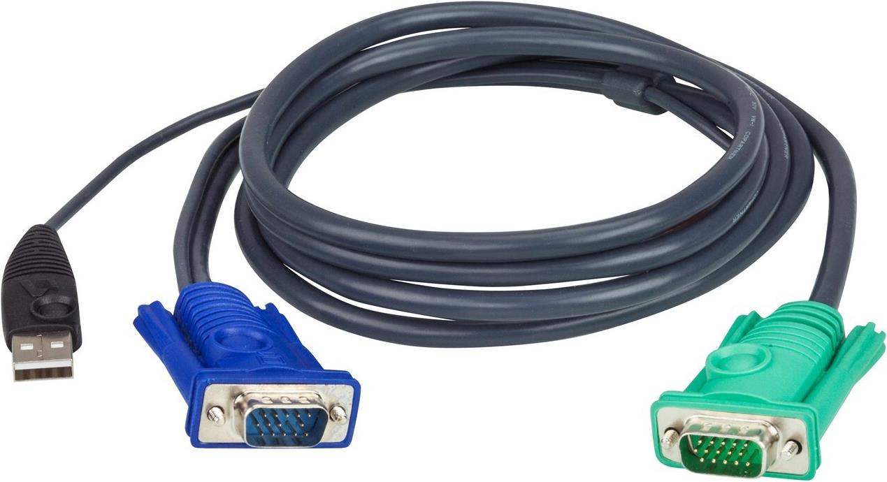 ATEN Micro-Lite 2L-5203U KVM-Kabel 3 m Schwarz
