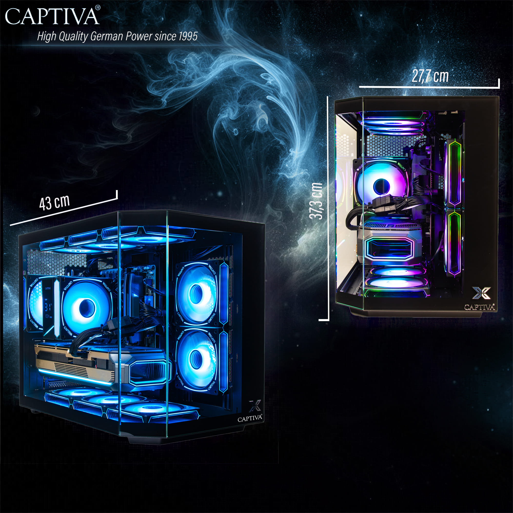 Captiva Entry Gaming R10-2086 AMD Ryzen 5 5500 16 GB RAM 500 GB SSD Schwarz