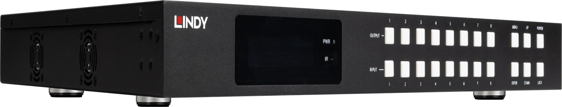 LINDY 8x8 HDMI 4K60 Seamless Multi-View Matrix mit Video Wall Scaling (38434)