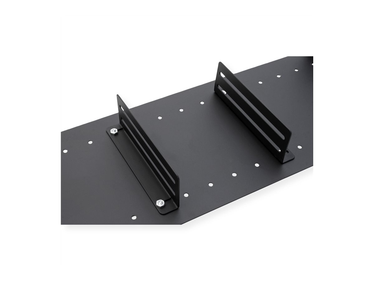 VALUE 19"-Fachboden 1 HE mit 2 verstellbaren Teilern Schwarz
