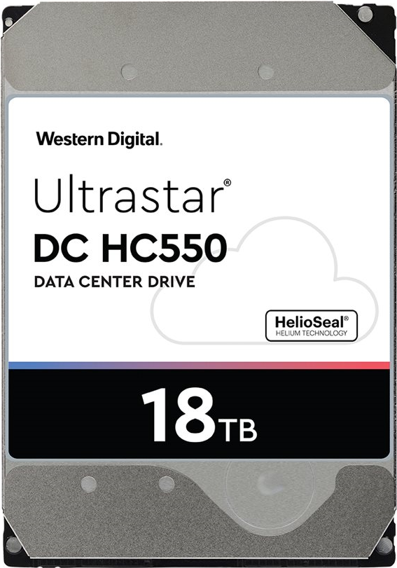 WESTERN DIGITAL Ultrastar DC HC550 18TB HDD SATA Ultra 512MB 7200RPM 512E SE NP3 DC HC550 8,9cm 3.5" Bulk - WUH721818ALE6L4 (0F38459)