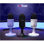 Trust Gaming GXT234W Yunix USB Mikrofon Kompaktes USB-Gaming-Mikrofon für Streaming & Content-Erstellung, weiß (25374)