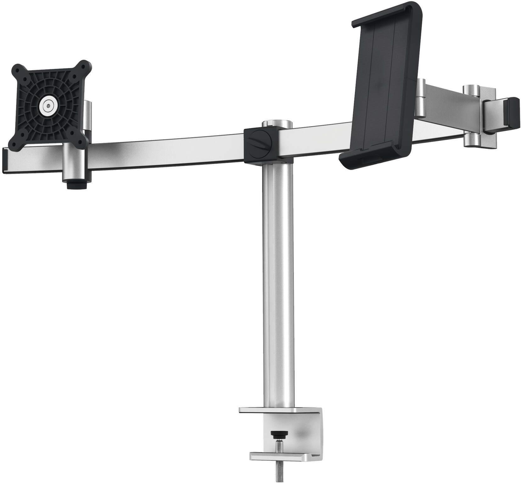 DURABLE 508723 Verstellbare Tischhalterung für Monitor 21"–27" und Tablet 7"–13" Silber