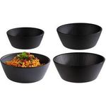 APS Schale NERO, rund, 0,45 Liter, schwarz aus Melamin, spülmaschinengeeignet, hitzebeständig - 1 Stück (85272)