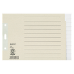 LEITZ Tauenpapier-Register, blanko, A5 quer, 12-teilig, grau 100 g-qm, Lochung 80 mm, mit Lochverstärkung des (1226-00-85)