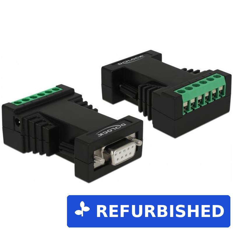 DeLock Converter 1 x Serial RS-232 to 1 x Serial RS-422/485 with ESD protection 15 kV surge protection 600 W and 2,5 kV isolation extended temperature range (87686)