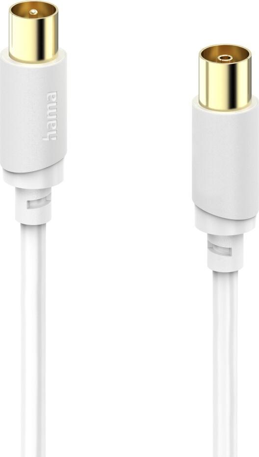 Hama Antennen-Kabel, Koax-Stecker - Koax-Kupplung, vergoldet, 10,0 m, 120 dB (00202026)
