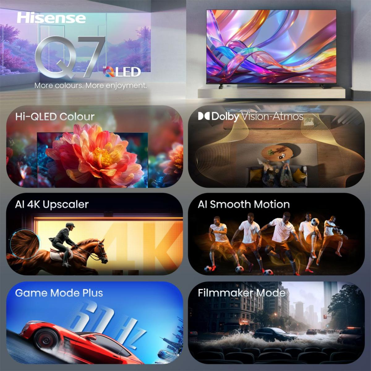 Hisense 43Q7S 43" QLED 4K UHD Smart-TV Schwarz