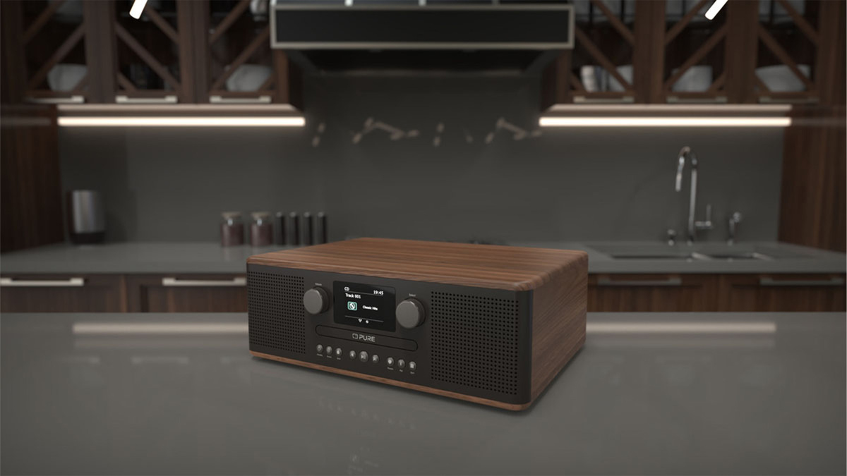 Pure Classic C-D6 Audiosystem 30 W Stereo Schwarz, Walnuss