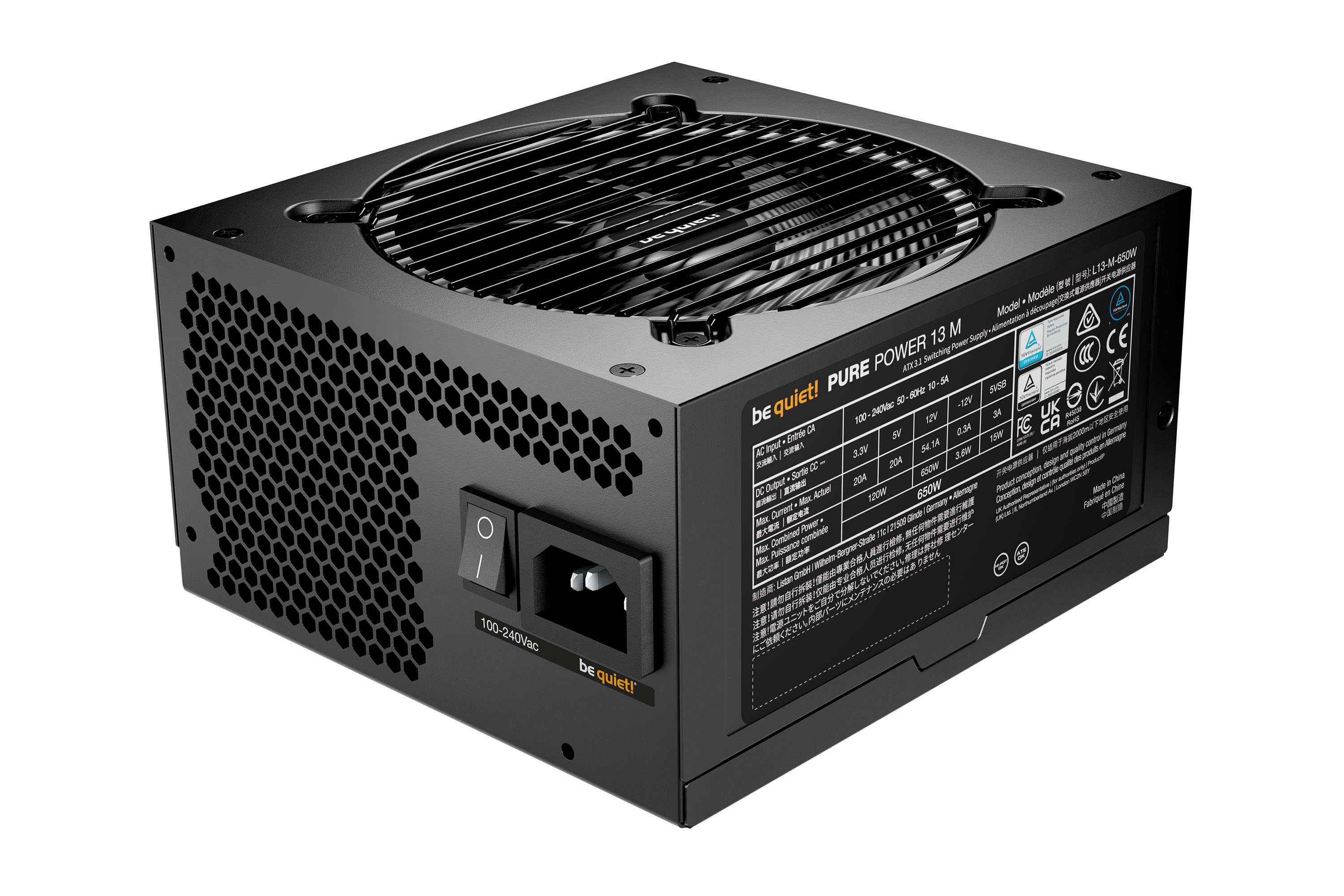 be quiet! Pure Power 13 M 650W Netzteil 80 PLUS Gold ATX 3.1 Modular Schwarz