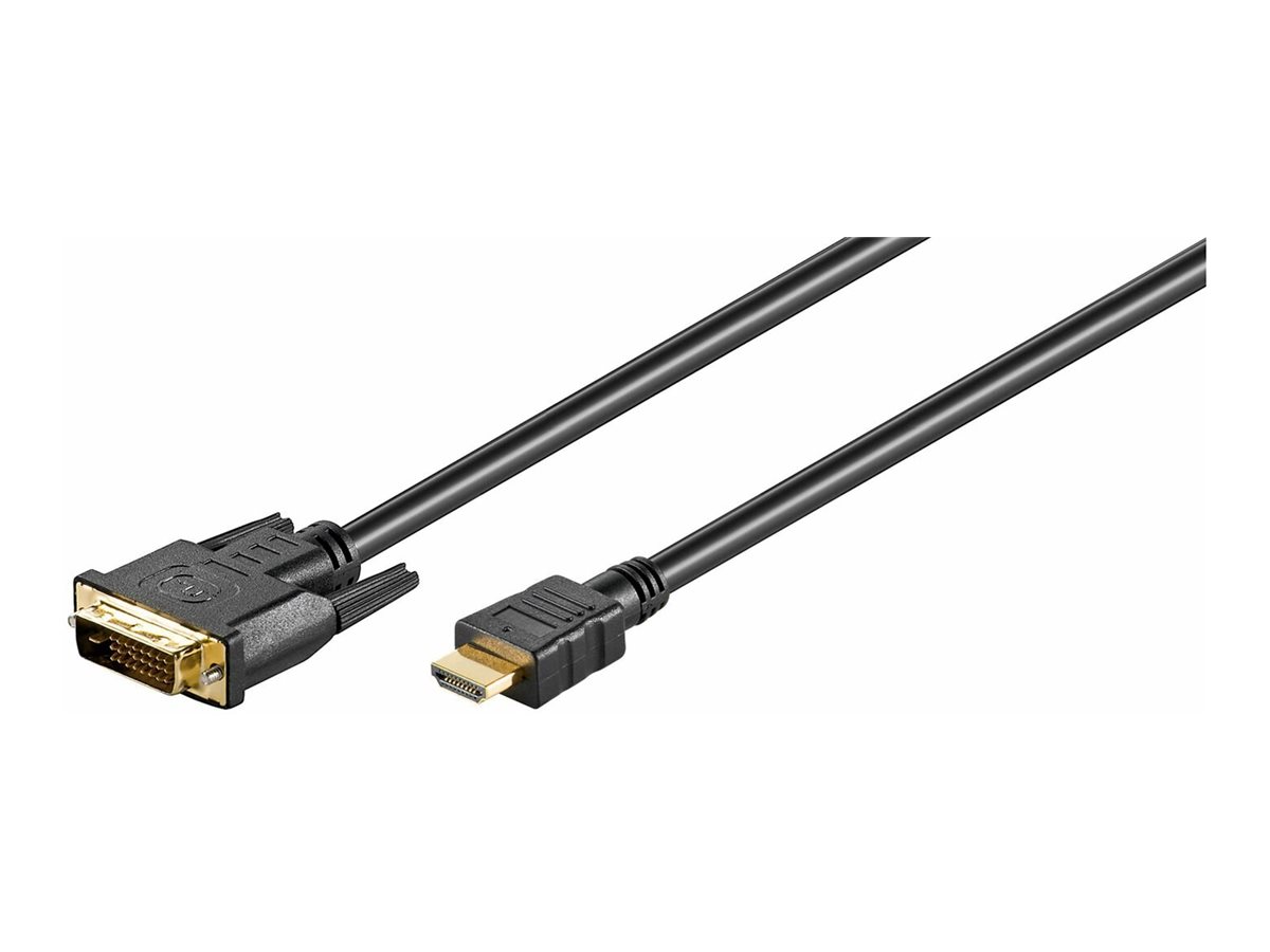 MicroConnect HDM192411.8 HDMI-DVI-Adapterkabel 1,8 m Schwarz