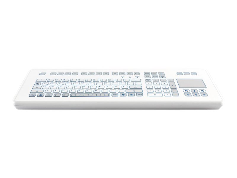 GETT InduDur TKS-105c-TOUCH-KGEH Kabelgebundene Tastatur mit Touchpad QWERTZ USB Weiß