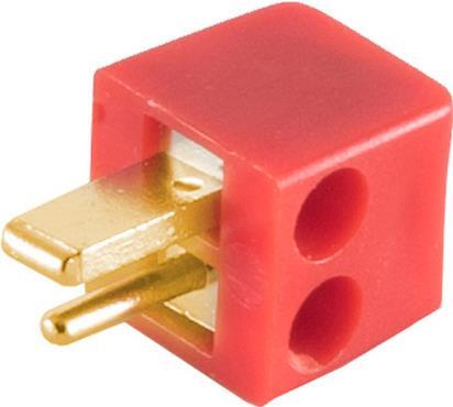 shiverpeaks ®-BASIC-S--Lautsprecher-Winkelstecker mini, schraubbar, vergoldet rot (BS54001-RG)