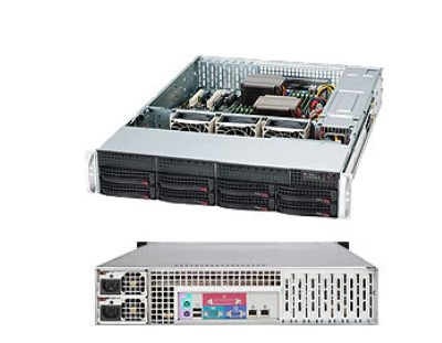 Supermicro SC825 TQC-R802LPB 2U Rack-Montage 800 W Schwarz