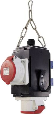 AS SCHWABE Energie-Würfel III zum Aufhängen, IP44, mit 2 Schutzdosen 16A, 230V und 2 CEE-Dosen 16A, 400V 5p (60735)