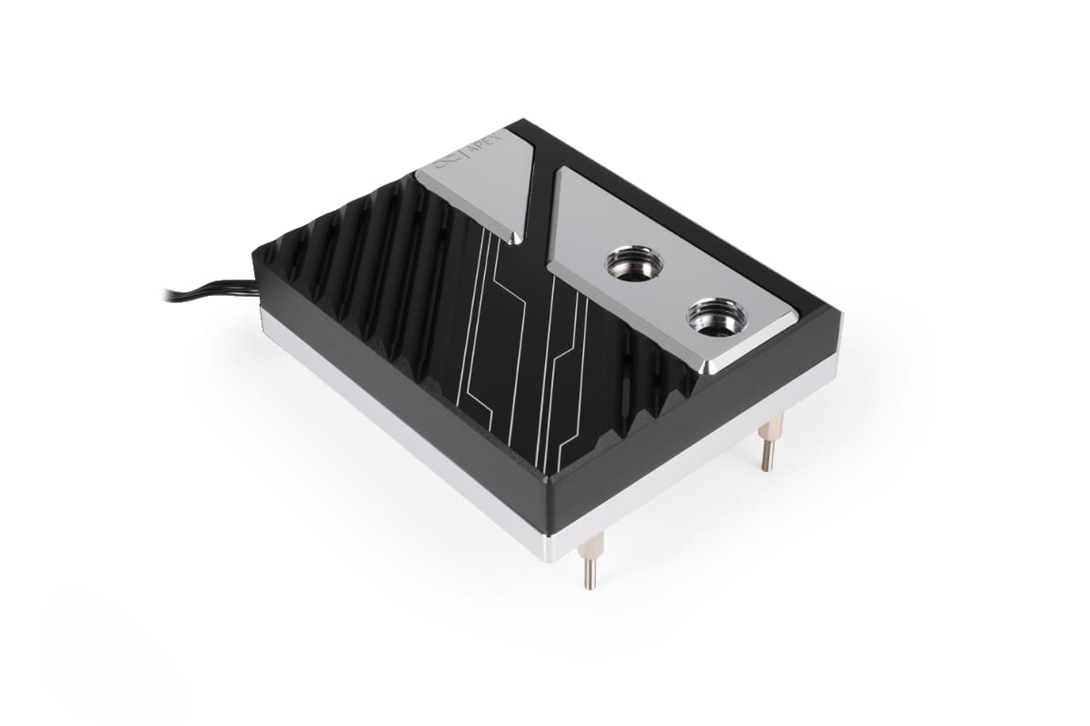 Alphacool Apex 1 CPU-Kühler AM5 Waterblock Schwarz mit Chromakzenten