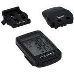 FISCHER Fahrrad-Computer Funk Solar FitPlus, 27 Funktionen extra großes Display, inkl. Solarzellen zur Unterstützung - 1 Stück (50336)