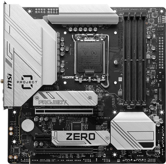 MSI B760M PROJECT ZERO B760 S1700 mATX DDR5 (7E14-001R) (geöffnet)