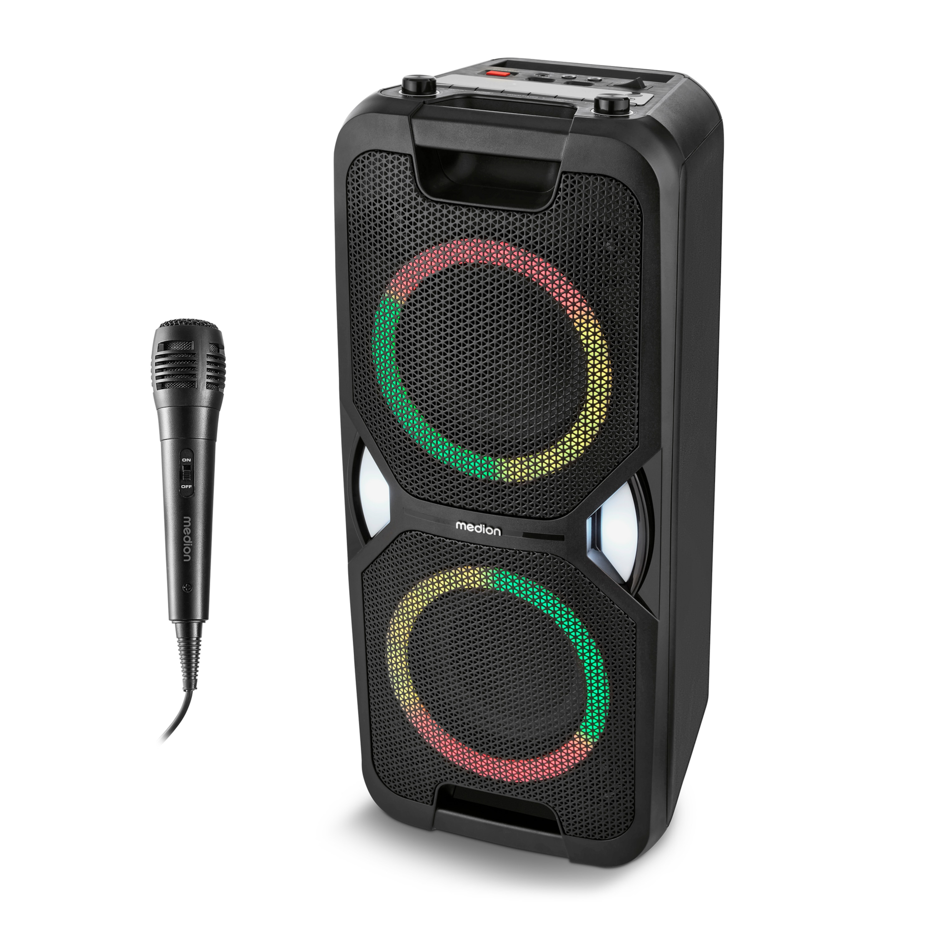 Medion LIFE PE-1 Pure Party Lautsprecher 50 W RMS 500 W Bluetooth 5 26 h Akku Schwarz