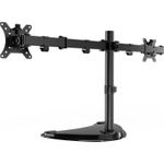 Gembird MS-D2ST-02 Monitor-Tischhalterung (drehbar, neigbar, schwenkbar), 13–32 Zoll, schwarz (MS-D2ST-02)