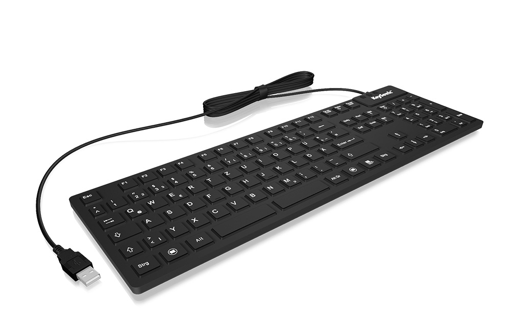 KeySonic KSK-8030 IN USB Industrielle Tastatur Schwarz